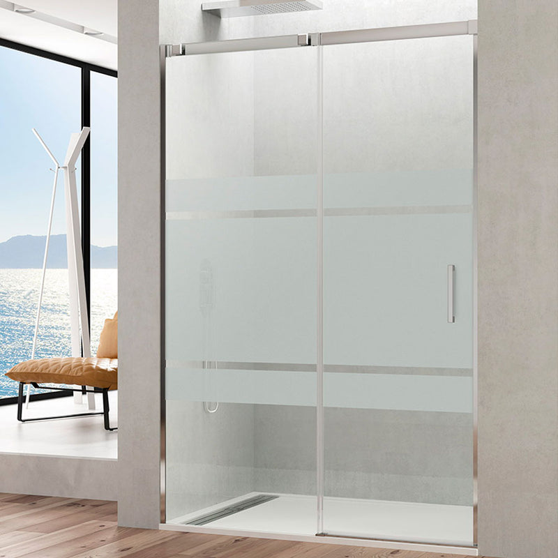 Box doccia a nicchia da 170 cm modello Frost Plus in cristallo serigrafato 6 mm e profili acciaio inox by CeramicStore | Lo specialista del tuo bagno