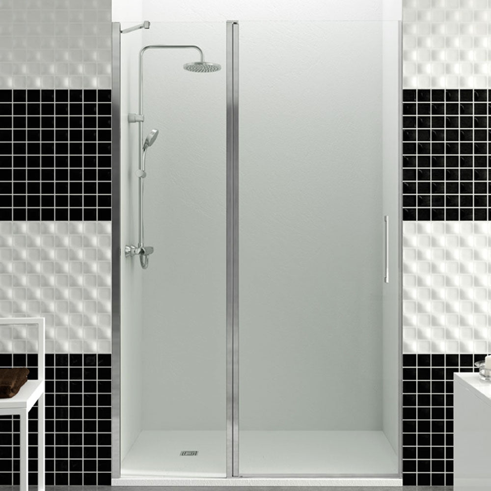Box doccia a nicchia 100 cm di GME modello Open con porta a battente 50 cm con chiusura magnetica a parete by CeramicStore | Lo specialista del tuo bagno