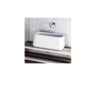 Lavabo da appoggio rettangolare 60cm in ceramica bianca lucida serie Catino Disegno-Ceramica