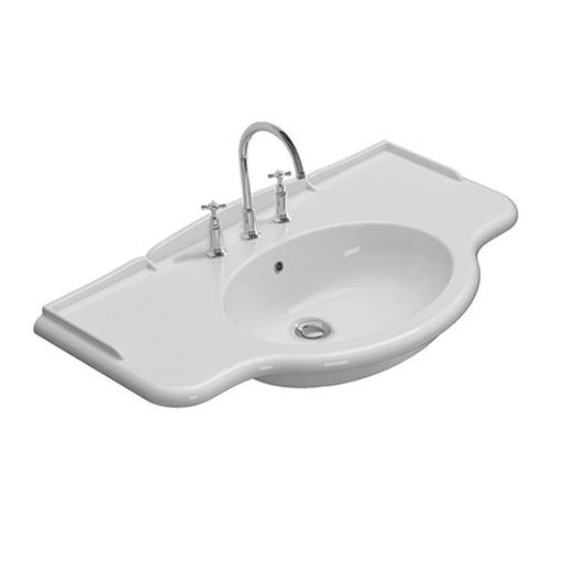 Lavabo sospeso 110x60 Ceramica Globo PAESTUM PA022.BI by CeramicStore | Lo specialista del tuo bagno