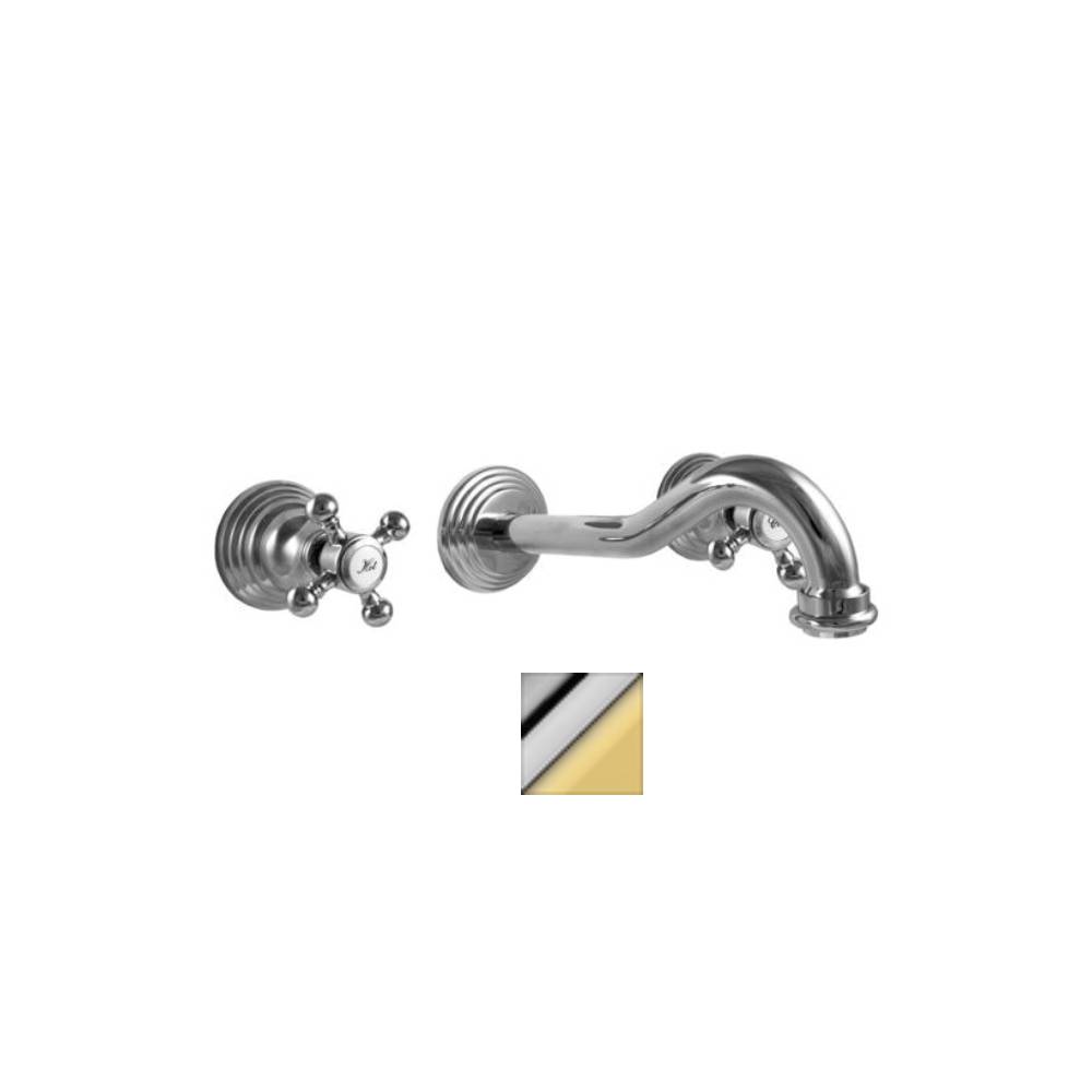 Batteria lavabo incasso 3 fori serie Belinda modello FBLV003CO cromato oro Paffoni by CeramicStore | Lo specialista del tuo bagno