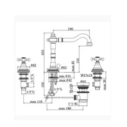 Batteria lavabo serie Belinda modello FBLV055CO cromato oro Paffoni by CeramicStore | Lo specialista del tuo bagno
