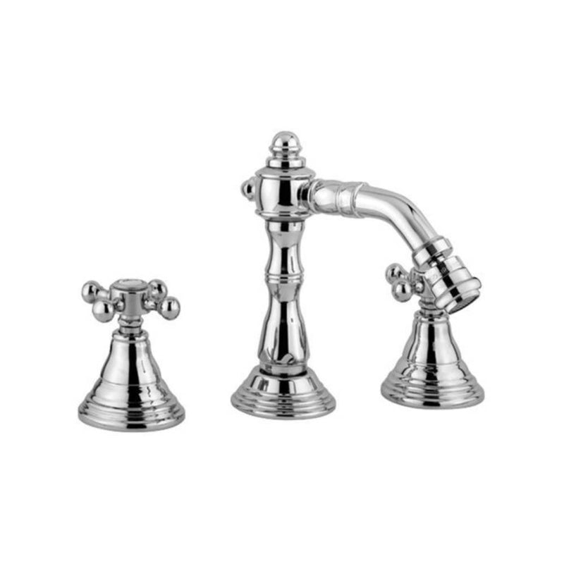 Batteria bidet 3 fori con canna orientabile e scarico automatico serie Belinda modello FBLV118CR cromato Paffoni by CeramicStore | Lo specialista del tuo bagno