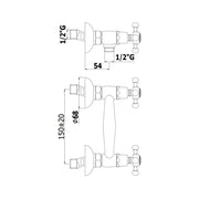 Gruppo doccia con doccetta serie Belinda modello FBLV168DCR cromo Paffoni by CeramicStore | Lo specialista del tuo bagno