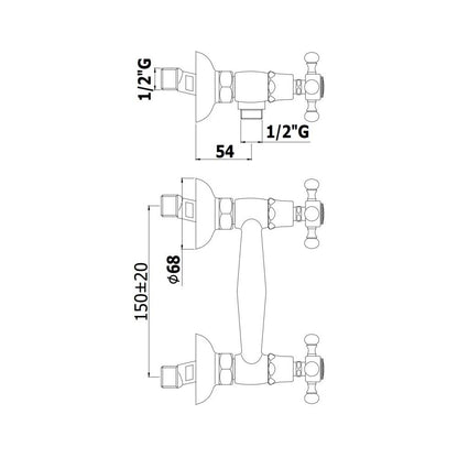 Gruppo doccia con doccetta serie Belinda modello FBLV168DCR cromo Paffoni by CeramicStore | Lo specialista del tuo bagno