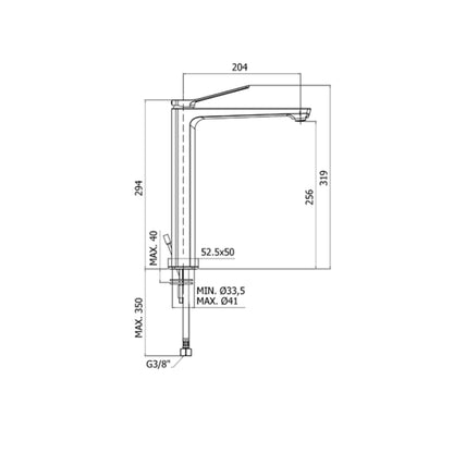 Miscelatore lavabo alto senza scarico Paffoni serie Tilt - Cromato by CeramicStore | Lo specialista del tuo bagno