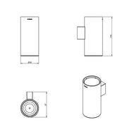 Bicchiere porta spazzolino a muro in acciaio della collezione 'Logic' by Cosmic - Nero by CeramicStore | Lo specialista del tuo bagno