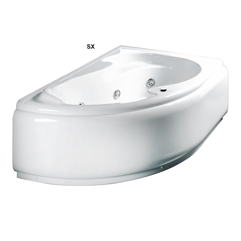 Vasca Bagno asimmetrica Grace con idromassaggio in acrilico e Abs cm 150x100- Versione Sinistra by CeramicStore | Lo specialista del tuo bagno