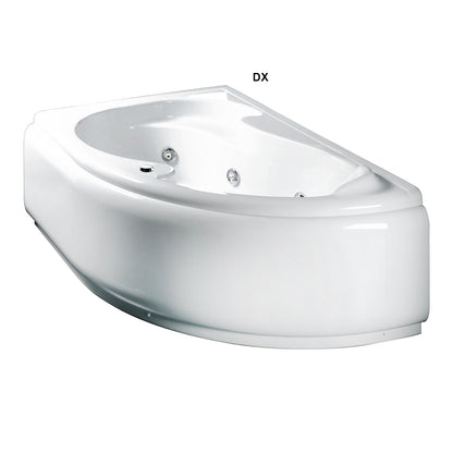 Vasca Bagno asimmetrica Grace con idromassaggio in acrilico e Abs cm 150x100- Versione Destra by CeramicStore | Lo specialista del tuo bagno