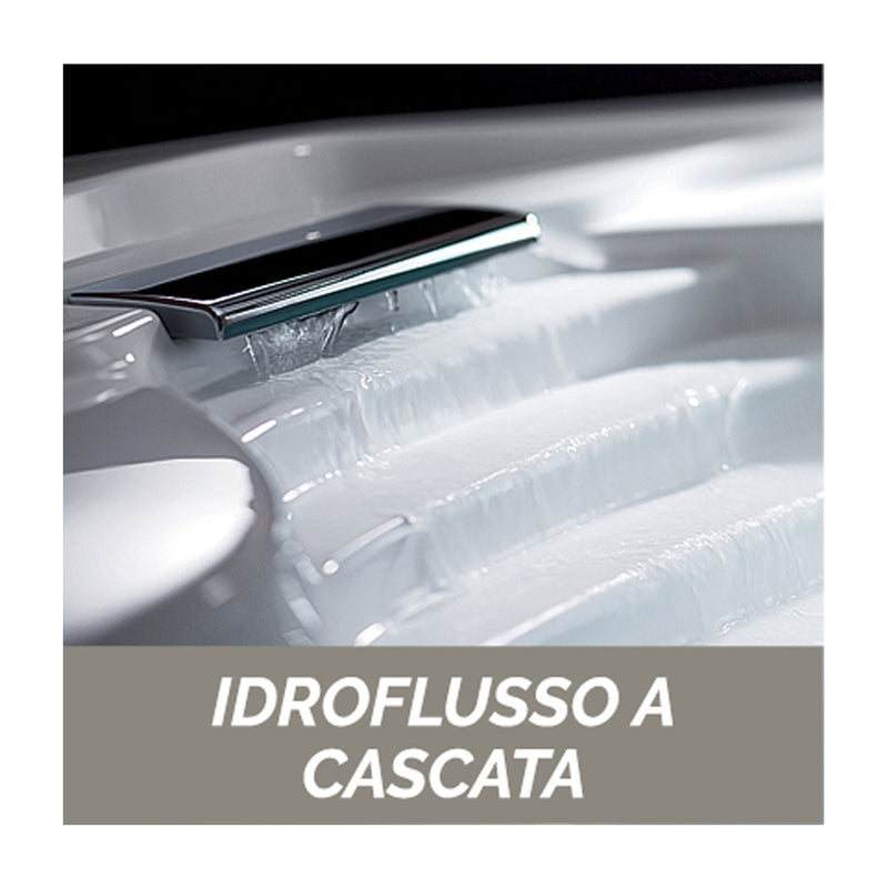 Vasca idromassaggio modello Procida con flusso a cascata in acrilico e Abs cm 140x140 by CeramicStore | Lo specialista del tuo bagno