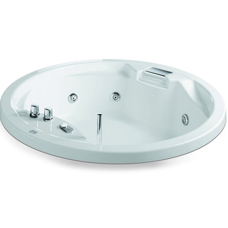 Vasca idromassaggio Lizzy tonda con rubinetteria e cascata da incasso diam. cm 150 by CeramicStore | Lo specialista del tuo bagno