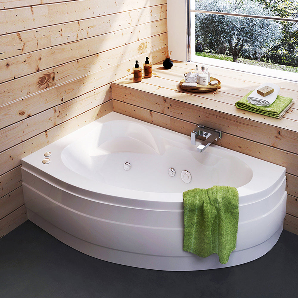 Vasca Idromassaggio asimmetrica Fatima in acrilico e Abs cm 160x90- Versione Destra by CeramicStore | Lo specialista del tuo bagno