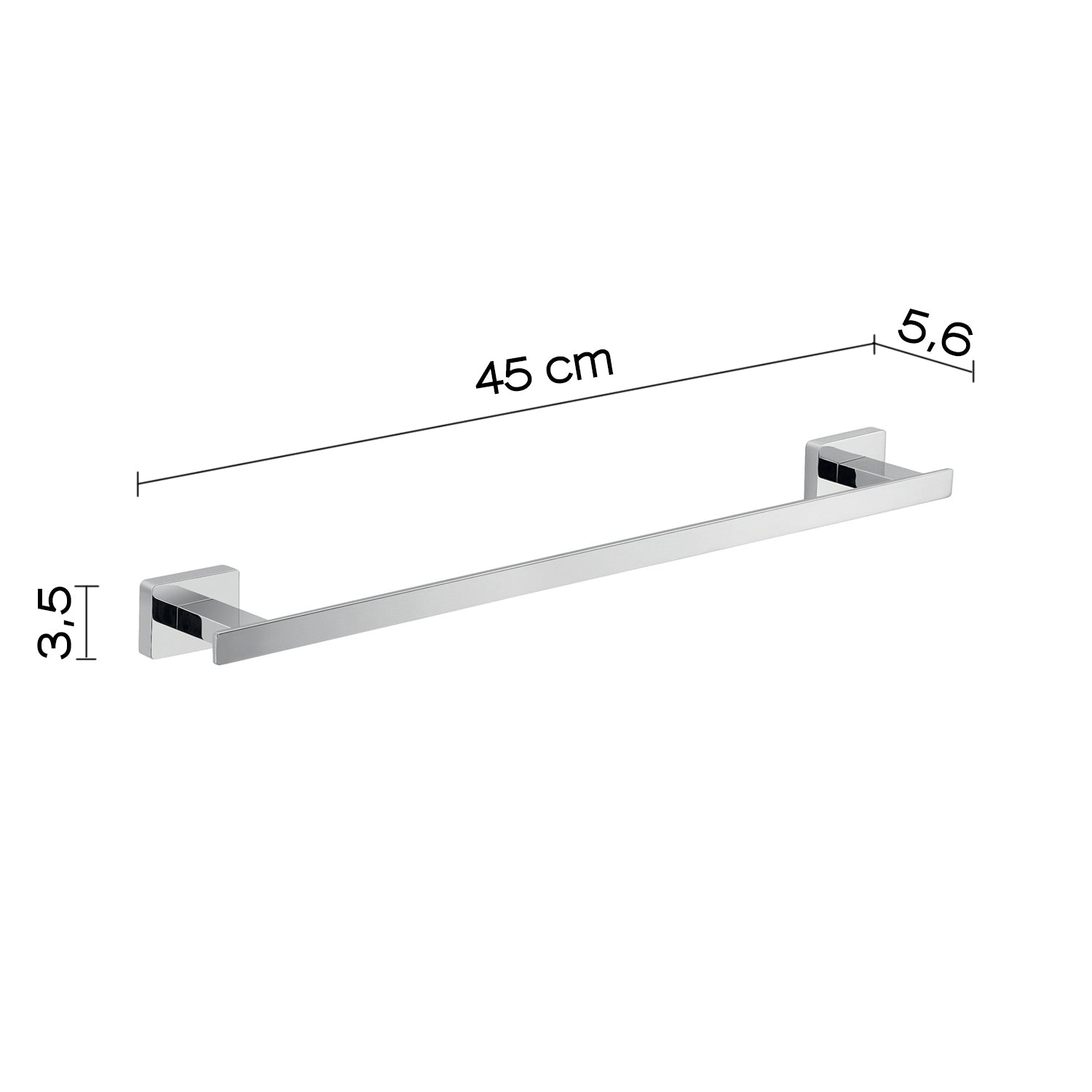 Portasalviette a parete Gedy modello Atena da 45 cm - Cromato by CeramicStore | Lo specialista del tuo bagno
