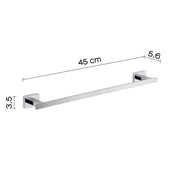Portasalviette a parete Gedy modello Atena da 45 cm - Cromato by CeramicStore | Lo specialista del tuo bagno