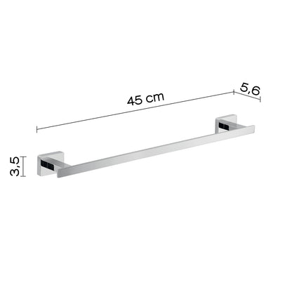 Portasalviette a parete Gedy modello Atena da 45 cm - Cromato by CeramicStore | Lo specialista del tuo bagno