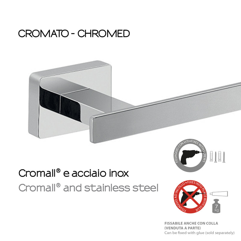 Portasalviette a parete Gedy modello Atena da 45 cm - Cromato by CeramicStore | Lo specialista del tuo bagno