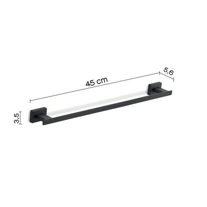 Portasalviette a parete Gedy modello Atena da 45 cm - Nero Matt by CeramicStore | Lo specialista del tuo bagno