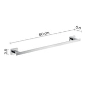 Portasalviette a parete Gedy modello Atena da 60 cm - Cromato by CeramicStore | Lo specialista del tuo bagno