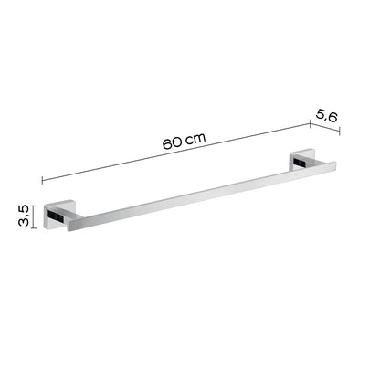 Portasalviette a parete Gedy modello Atena da 60 cm - Cromato by CeramicStore | Lo specialista del tuo bagno