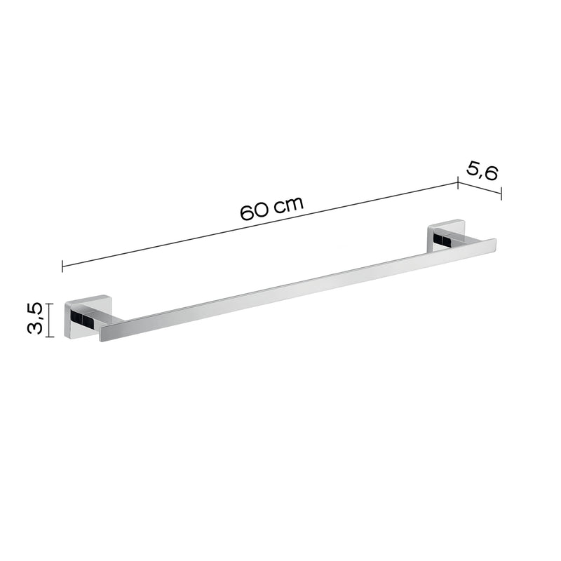 Portasalviette a parete Gedy modello Atena da 60 cm - Cromato by CeramicStore | Lo specialista del tuo bagno