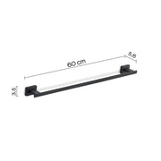 Portasalviette a parete Gedy modello Atena da 60 cm - Nero Matt by CeramicStore | Lo specialista del tuo bagno