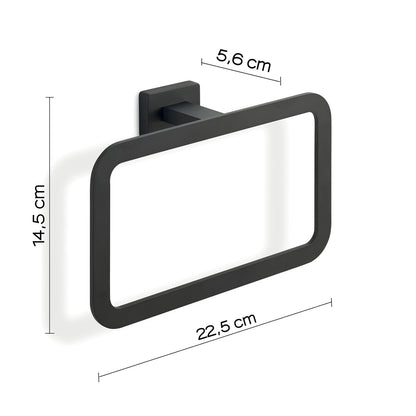 Portasalviette ad anello in Acciaio Inox Gedy modello Atena - Nero Matt by CeramicStore | Lo specialista del tuo bagno
