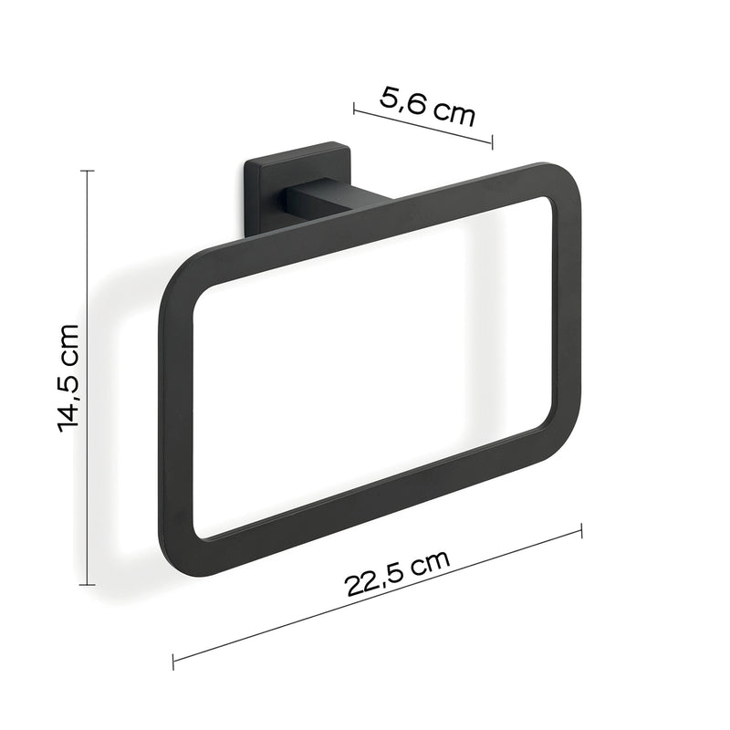 Portasalviette ad anello in Acciaio Inox Gedy modello Atena - Nero Matt by CeramicStore | Lo specialista del tuo bagno
