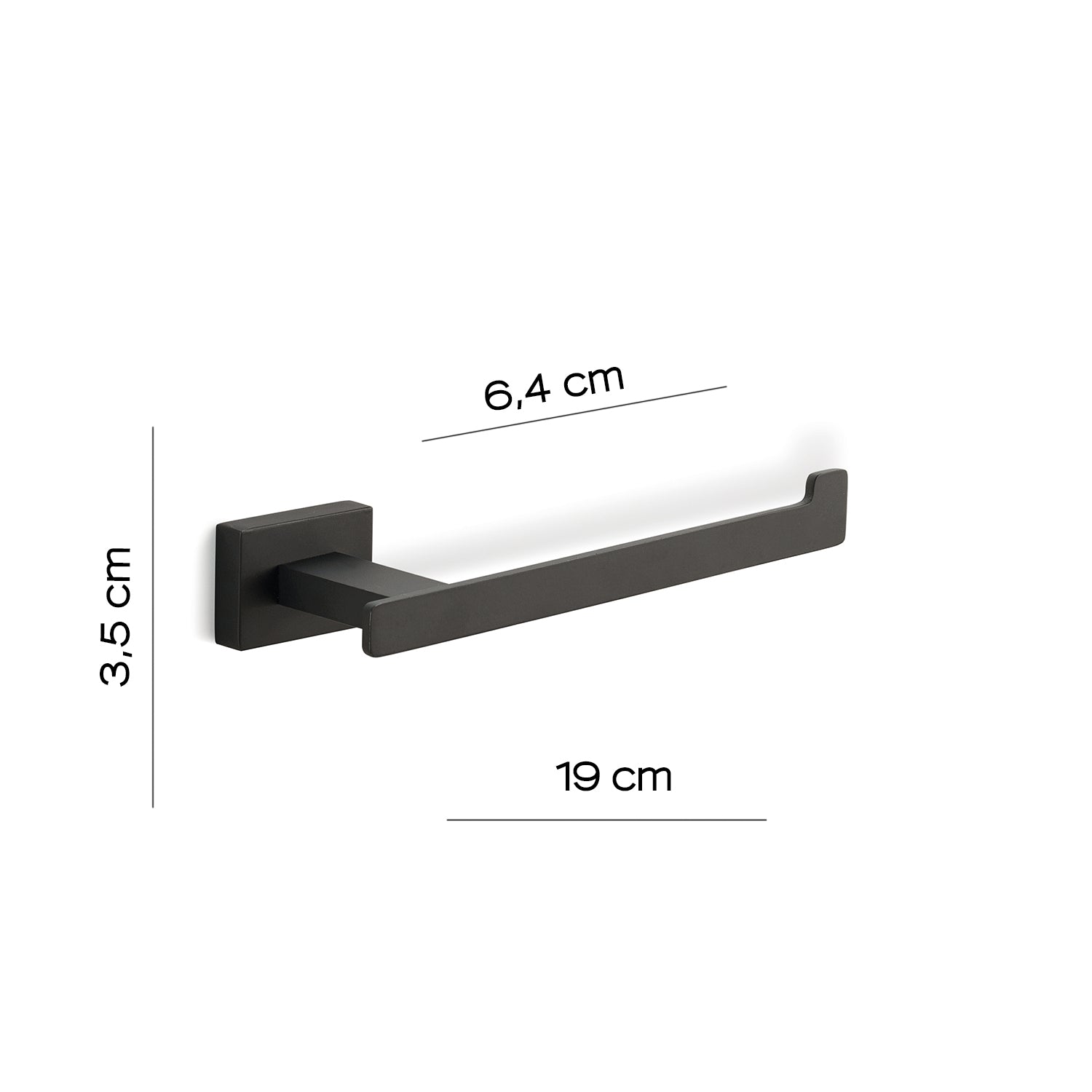 Portarotolo a parete in Acciaio Inox Gedy modello Atena - Nero Matt