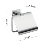 Portarotolo coperto a parete in Acciaio Inox Gedy modello Atena - Cromato
