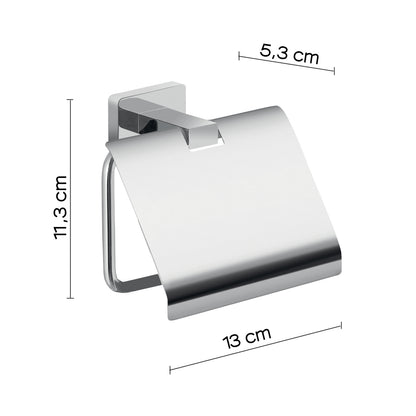 Portarotolo coperto a parete in Acciaio Inox Gedy modello Atena - Cromato