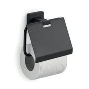 Portarotolo coperto a parete in Acciaio Inox Gedy modello Atena - Nero Matt