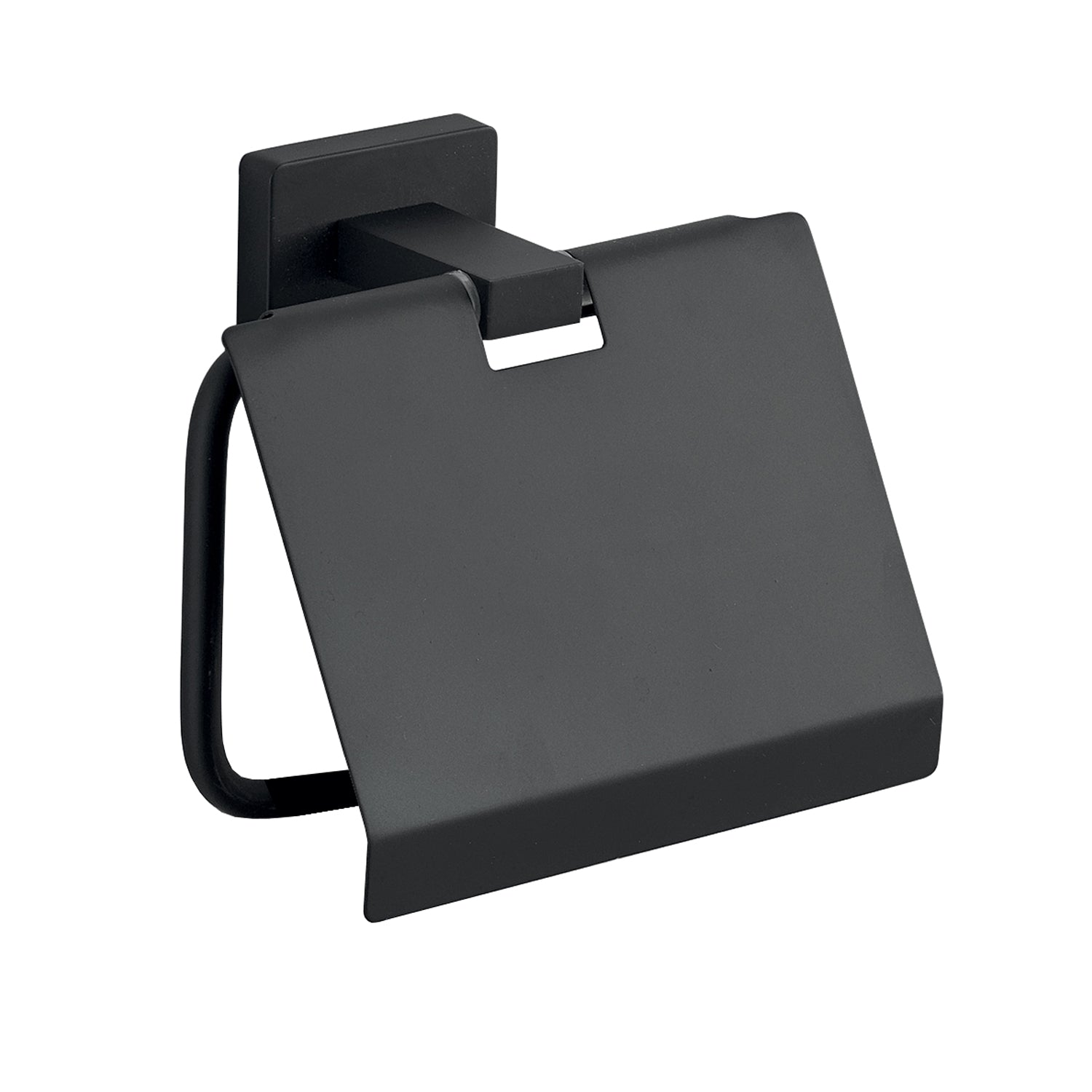 Portarotolo coperto a parete in Acciaio Inox Gedy modello Atena - Nero Matt