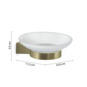 Portasapone a parete in Acciaio Inox Gedy serie Tonale - Oro Matt by CeramicStore | Lo specialista del tuo bagno