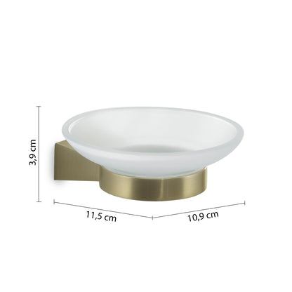Portasapone a parete in Acciaio Inox Gedy serie Tonale - Oro Matt by CeramicStore | Lo specialista del tuo bagno
