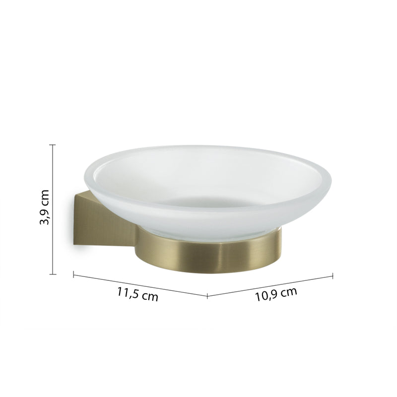 Portasapone a parete in Acciaio Inox Gedy serie Tonale - Oro Matt by CeramicStore | Lo specialista del tuo bagno