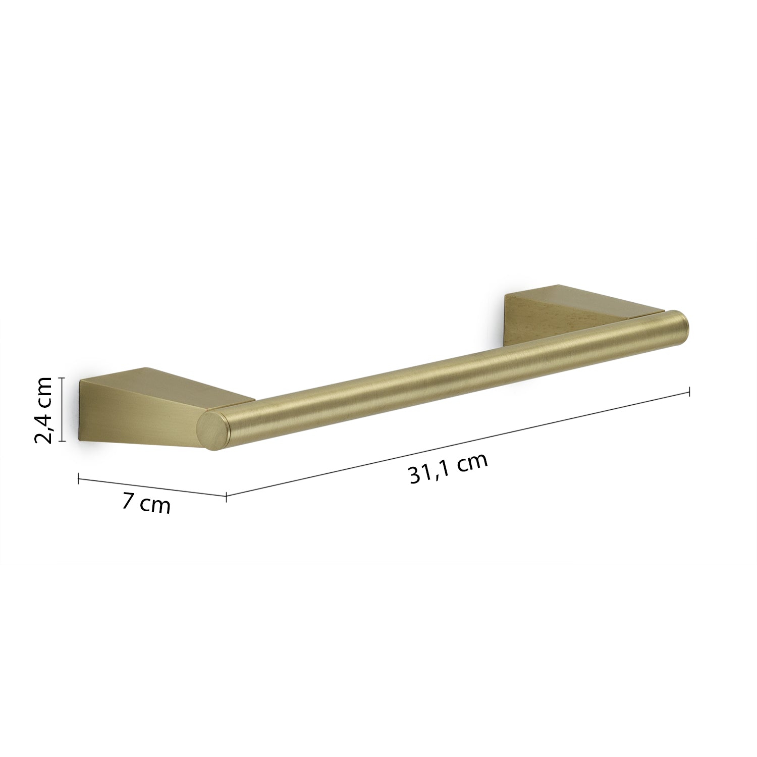 Porta asciugamani a parete in Acciaio Inox Gedy serie Tonale 30 cm - Oro Matt by CeramicStore | Lo specialista del tuo bagno