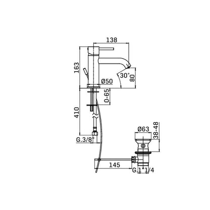 Set di Rubinetti Vasca con Set Doccia, Lavabo e Bidet con scarico in ottone Cromo collezione Pico di Mamoli Rubinetterie by CeramicStore | Lo specialista del tuo bagno