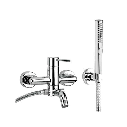 Set di Rubinetti Vasca con Set Doccia, Lavabo Alto e Bidet con scarico in ottone Cromo collezione Pico di Mamoli Rubinetterie by CeramicStore | Lo specialista del tuo bagno