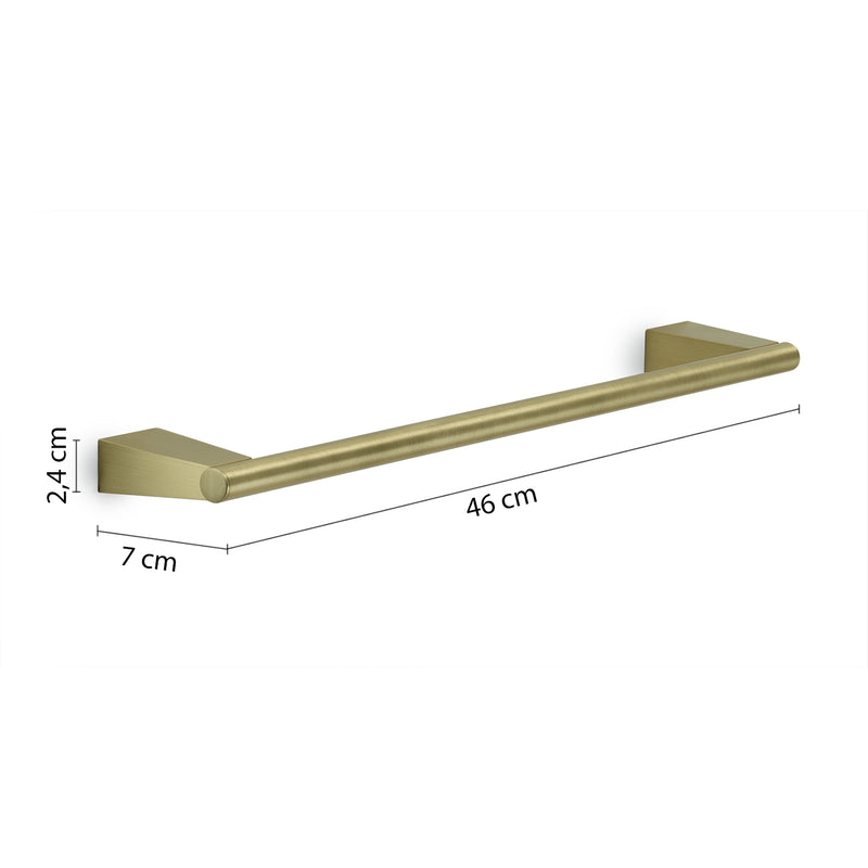 Porta asciugamani a parete in Acciaio Inox Gedy serie Tonale 45 cm - Oro Matt by CeramicStore | Lo specialista del tuo bagno