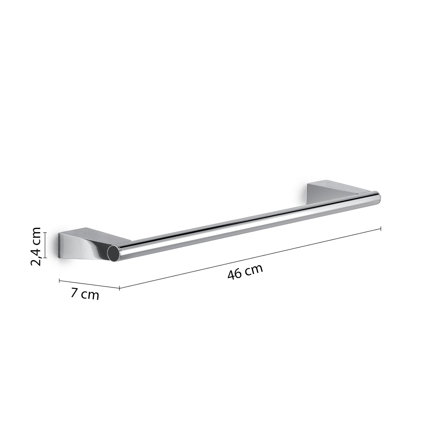 Porta asciugamani a parete in Acciaio Inox Gedy serie Tonale 45 cm - Cromato by CeramicStore | Lo specialista del tuo bagno