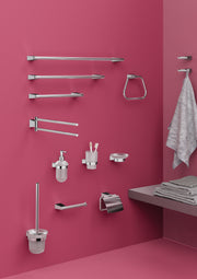 Porta asciugamani a parete in Acciaio Inox Gedy serie Tonale 60 cm - Cromato by CeramicStore | Lo specialista del tuo bagno