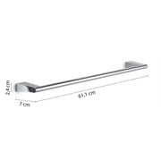 Porta asciugamani a parete in Acciaio Inox Gedy serie Tonale 60 cm - Cromato by CeramicStore | Lo specialista del tuo bagno