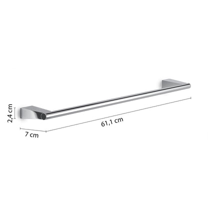 Porta asciugamani a parete in Acciaio Inox Gedy serie Tonale 60 cm - Cromato by CeramicStore | Lo specialista del tuo bagno
