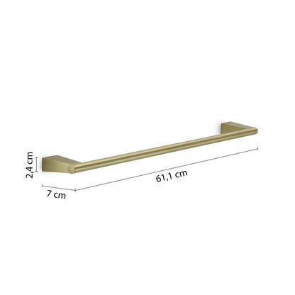 Porta asciugamani a parete in Acciaio Inox Gedy serie Tonale 60 cm - Oro Matt by CeramicStore | Lo specialista del tuo bagno