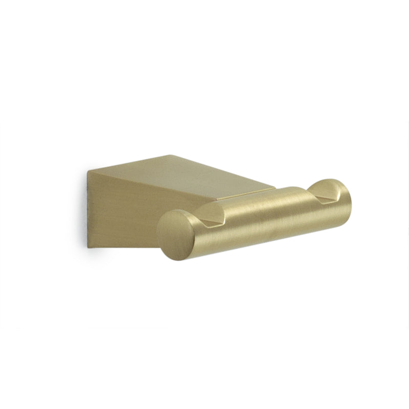 Appendiabiti bagno doppio a parete in Acciaio Inox Gedy serie Tonale - Oro Matt by CeramicStore | Lo specialista del tuo bagno