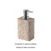 Dispenser sapone da appoggio con erogatore in plastica cromata Gedy modello Aries - Beige