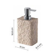 Dispenser sapone da appoggio con erogatore in plastica cromata Gedy modello Aries - Beige