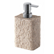 Dispenser sapone da appoggio con erogatore in plastica cromata Gedy modello Aries - Beige