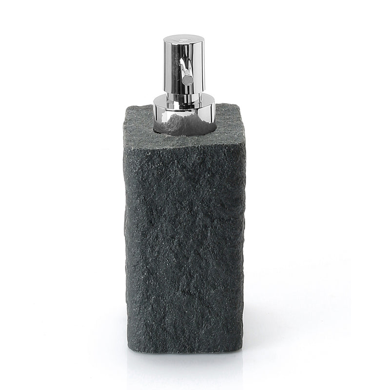 Dispenser sapone da appoggio con erogatore in plastica cromata Gedy modello Aries - Antracite