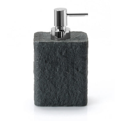 Dispenser sapone da appoggio con erogatore in plastica cromata Gedy modello Aries - Antracite